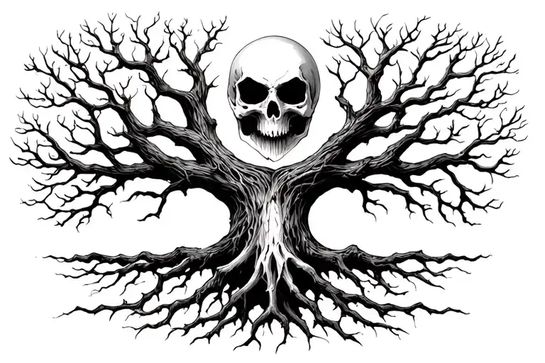 Tree Of Life And Reaper Of Death