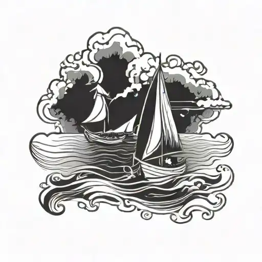 Little Sailboat On The Sea