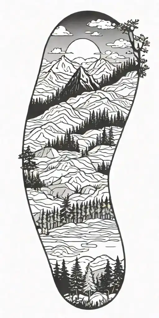 Forest And Mountains