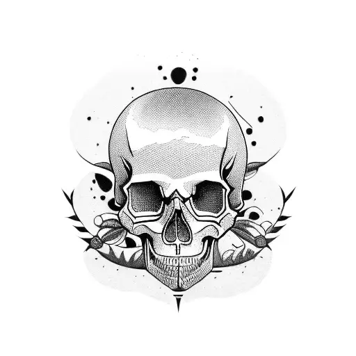 Skull Music Grunge And Hippy Style
