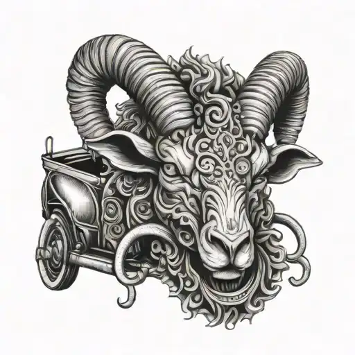 Demon Driving Ram Pickup