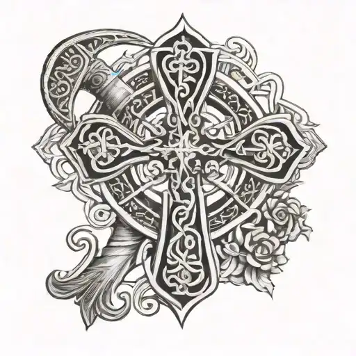 Italian Horn And Irish Celtic Cross Incorporated