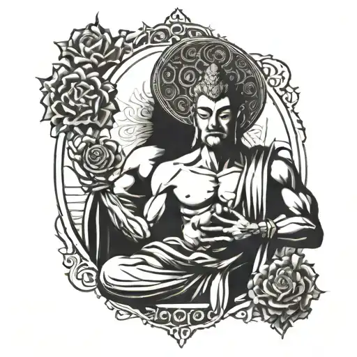 Zen And Atlas God Holding