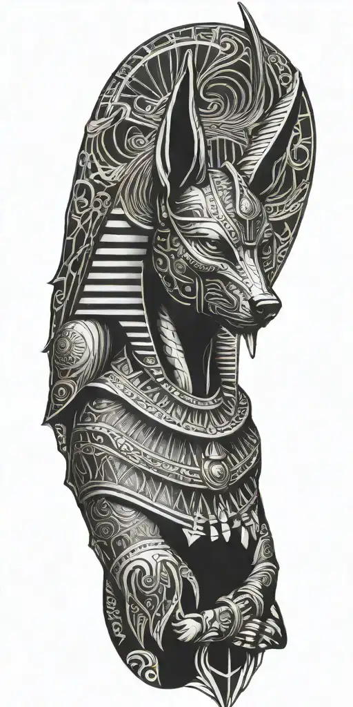 Anubis Egyptian Theme Sleeve