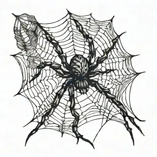 Spider And Spider Web