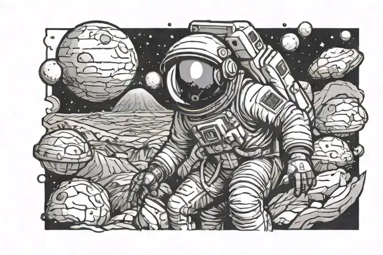 On The Planet Mars There Is A Golub Wearing A Spacesuit Helmet