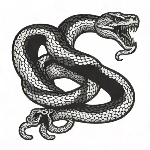 Ouroborus Infinite Snake Eating Own