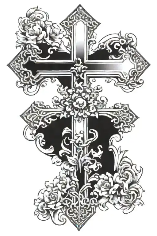 Christian Cross With Children Names Incorporated