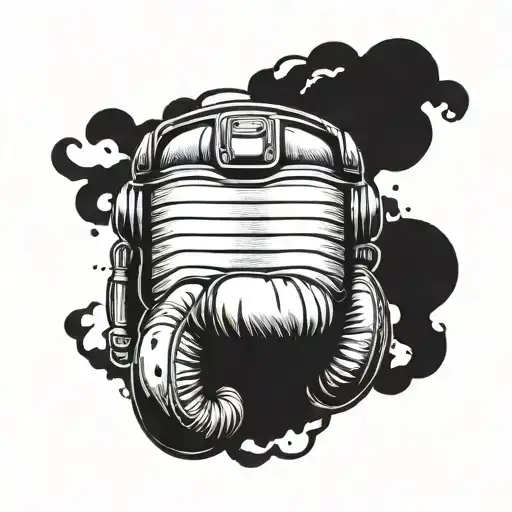 A Boxing Glove Morphing Into A Military Helmet