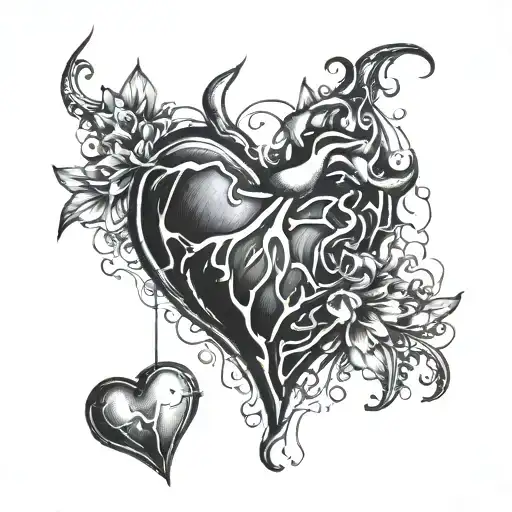 A Broken Black Heart Letring Her Go