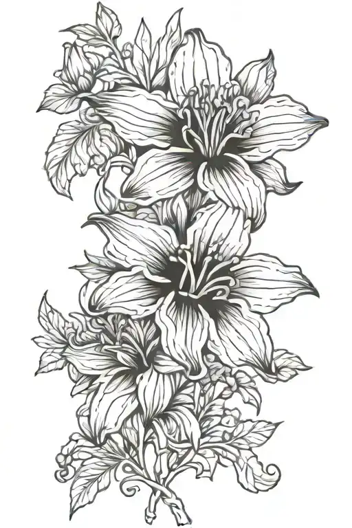 Birth Flower Intertwined