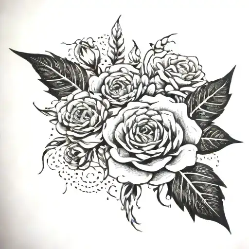 Whimsical Bouquet Of Harry Potter Themed Flowers With Spellbook Pages As Background