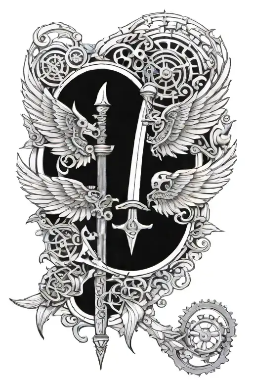 Steampunk Sword And Wings