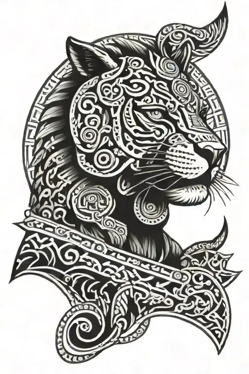 Mayan Calendar And Mayan Jaguar Warrior