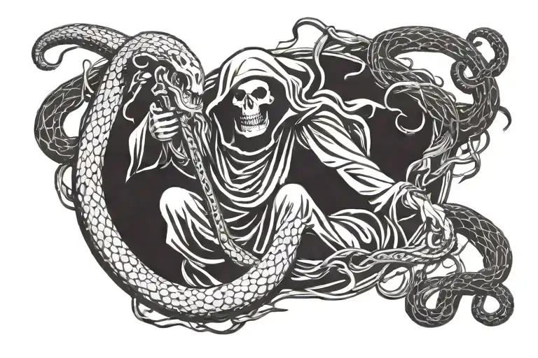 Grim Reaper Around Snakes