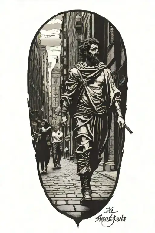 Marcus Aurelius Walking Through Nyc And Boston College