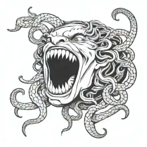Medusa Baring Fangs