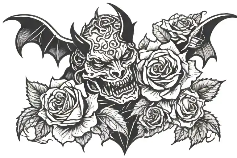 Devil And Rose Intertwined