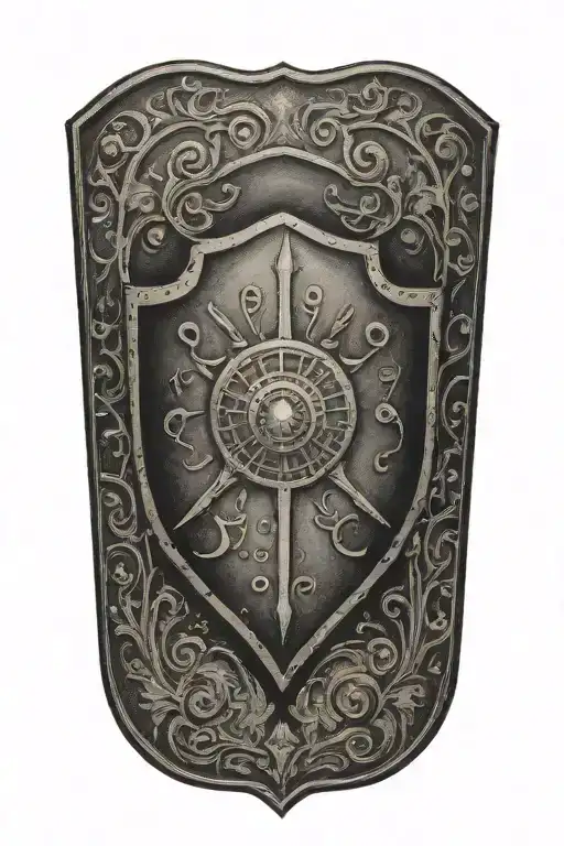 Shield With Bulletholes