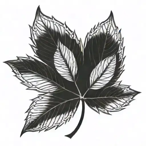 Single Marihuana Leaf Hand Tattoo Design