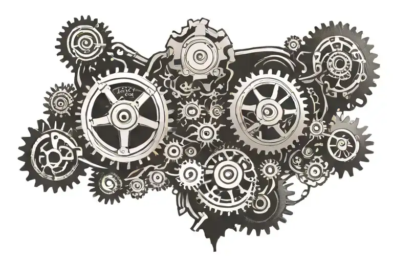 Motorcycle Gears As A Heartbeat Line