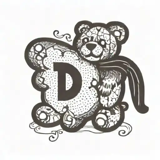 Pooky Garfields Teddy Bear With A P That Transforms To A D On The Belly