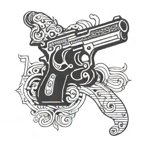 Gun Made For Music Notes