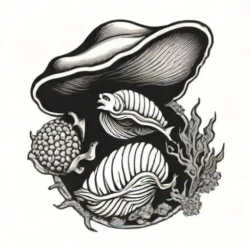 A Clam With Fish In It