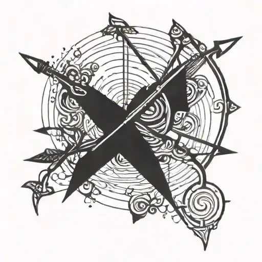 Simple Japanese Bow And Arrow Piercing