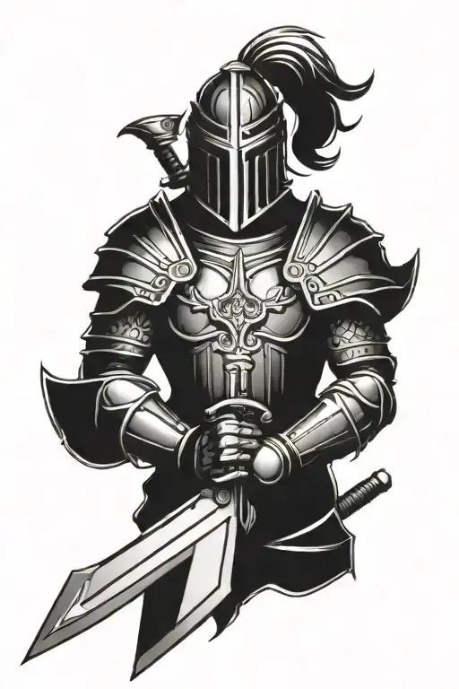 Armor Holding A Sword