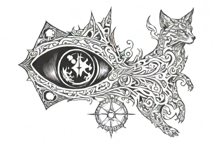 Mixture Of Lens Aperture And Sagittarius Sign Fire Elements And Lynx