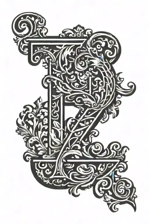 Letter R With Roman Numerals