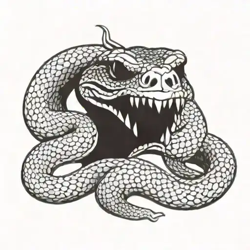 Hand Shake A Snake Head