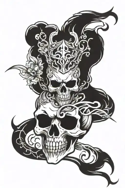 Sukuna Anime Half Skull