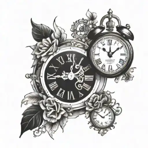 Clock Tattoo Design