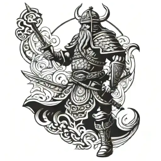 Viking Samurai Standing