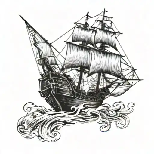 Pirate Ship With Military Uniform