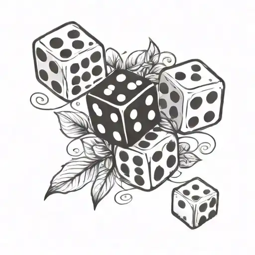 Two Dice With 6 And 5 On First And 3 And 5 On Second One