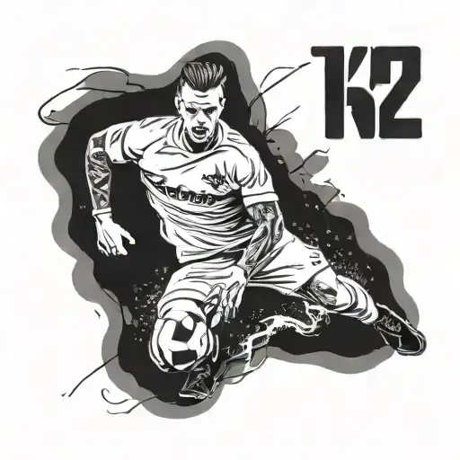 A Football Player In Action With A Subtle Nod To The Client's Sales Account Manager Occupation