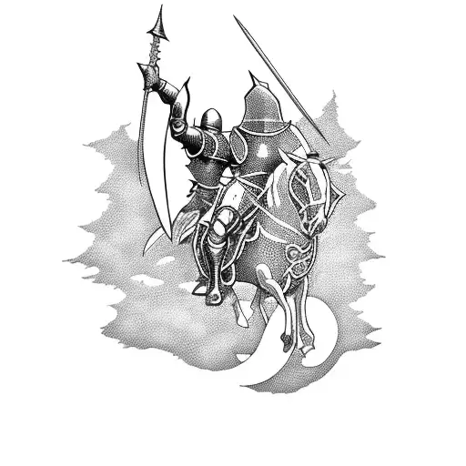 A Knight With A Moon In The Backround