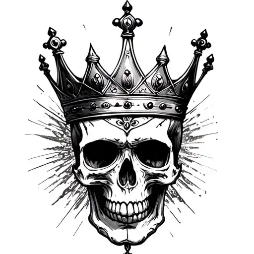 Skull Wearing A Crown
