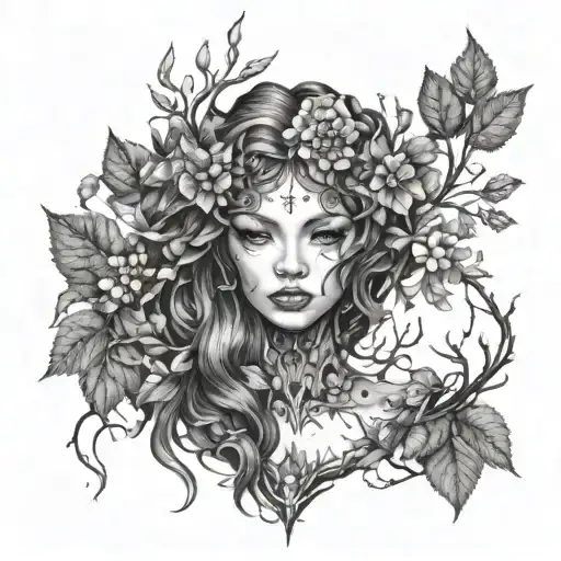 Ethereal Forest Nymph With Exaggerated Features And Intricate Details