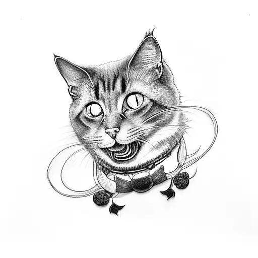 Black Cat With Hairband In Mouth