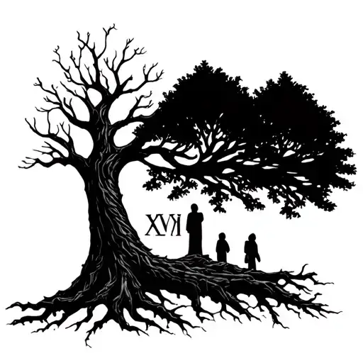Family Tree Symbol With Xlvi At The Root Growing