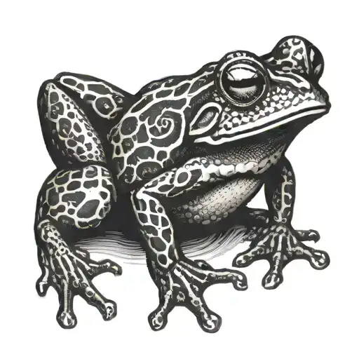 Medieval Scary Frog Front View