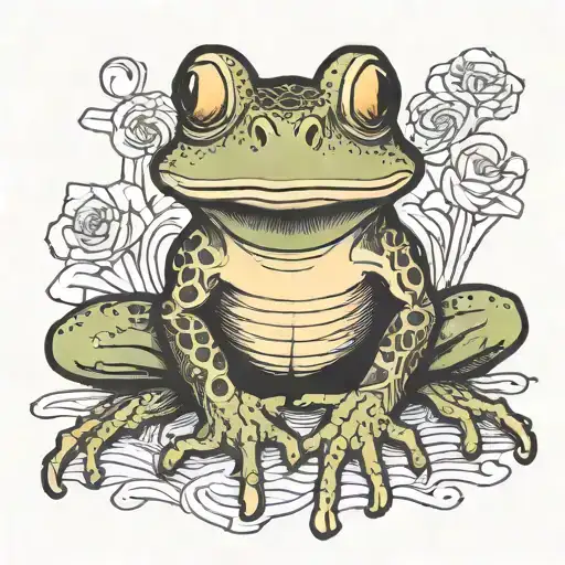 Medieval Scary Frog Front View