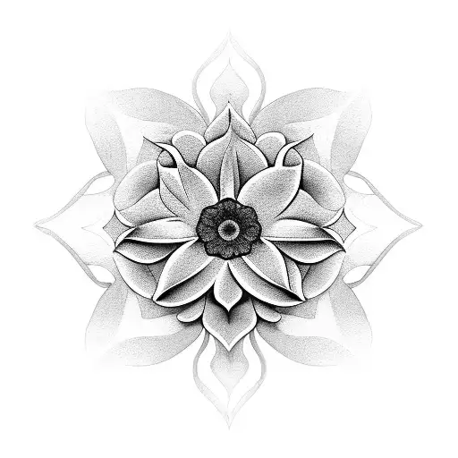 Negative Space Flowers Blackout