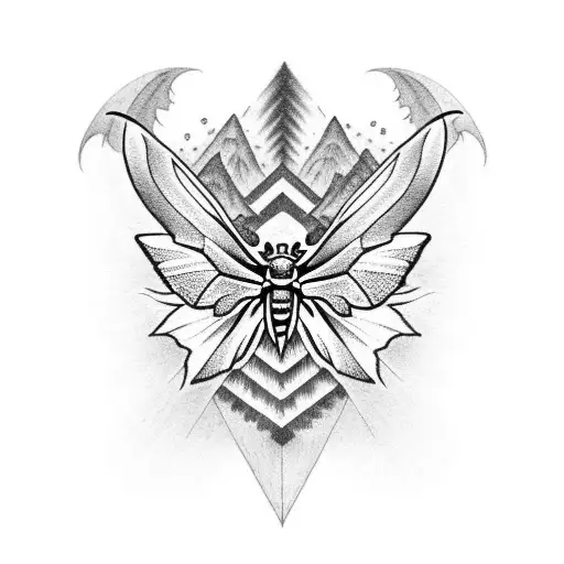 Death Moth Over Pyramids