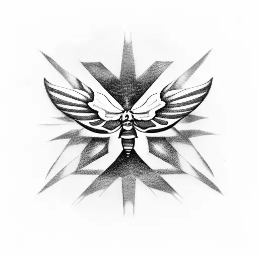 Death Moth Over Egypt Pyramids