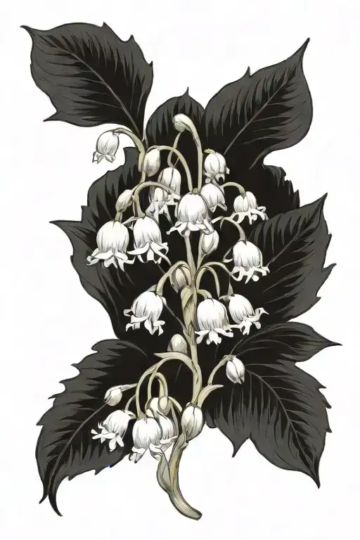 Lily Of The Valley And Aster Flowers